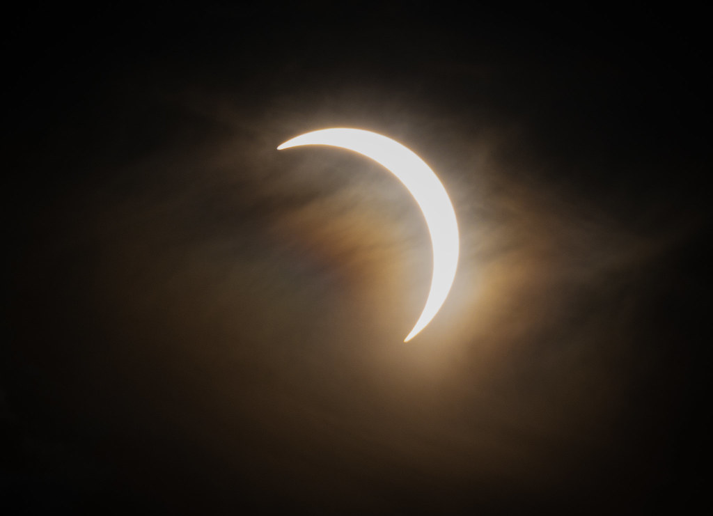 Eclipse 3 with thin cloud