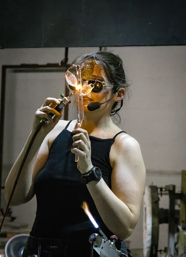 Demonstration of glass blowing